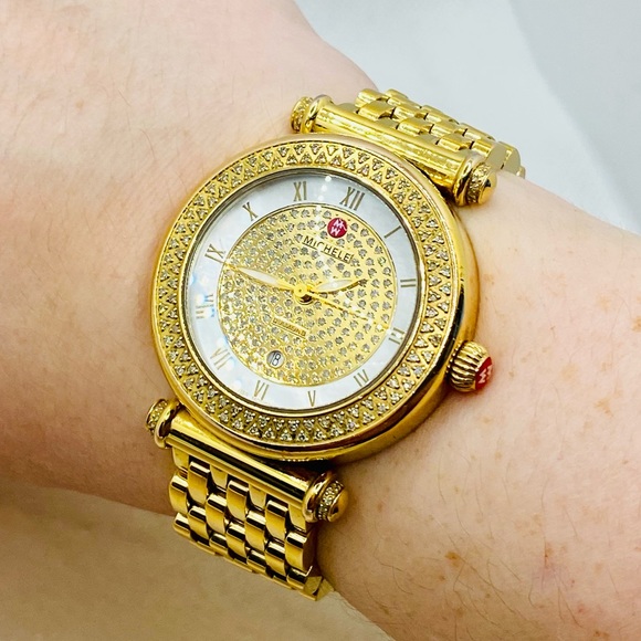 Michele Accessories Euc Michele 37mm Caber Diamond 8k Yellow